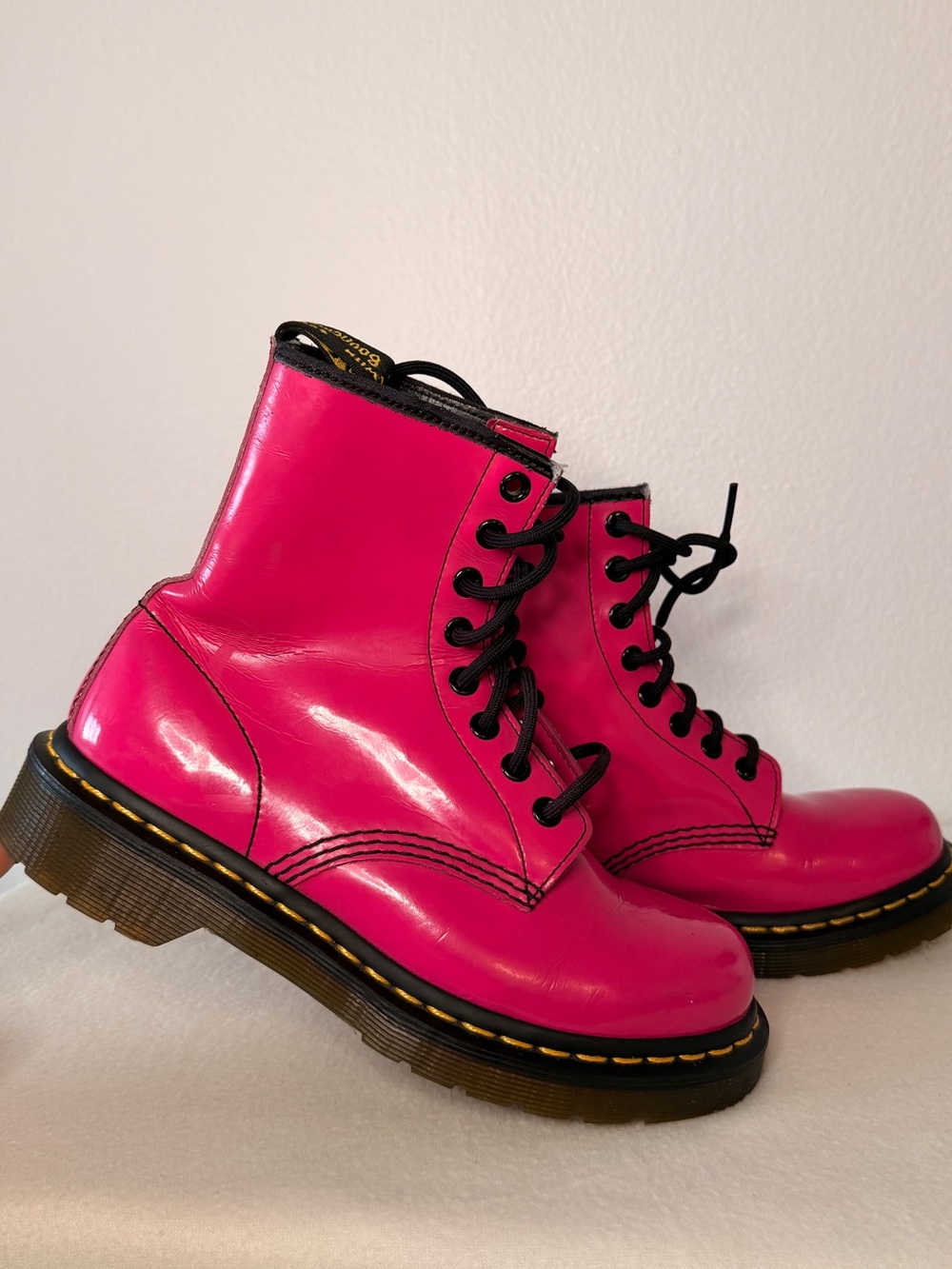 Dr. Martens Hot Pink Lace-Up Combat Boots
